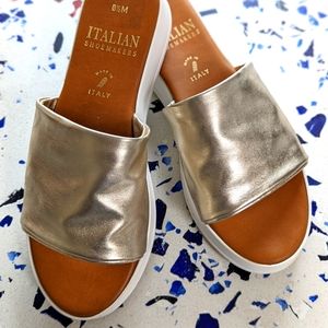 Italian shoemakers platform sandals 8.5